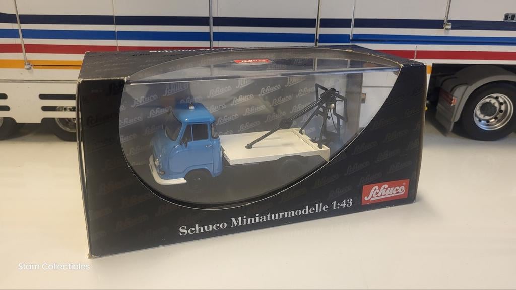 Schuco Hanomag Kurier Abschleppwagen Takelwagen Blue, Auto, Ophalen of Verzenden, Zo goed als nieuw, Schuco