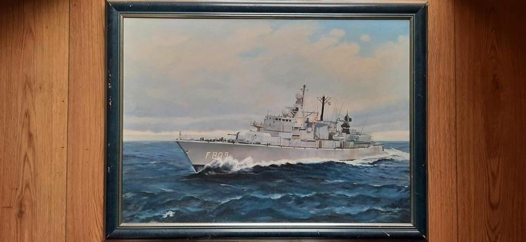 Koninklijke Marine Schilderij S Fregat, Antiek en Kunst, Ophalen of Verzenden
