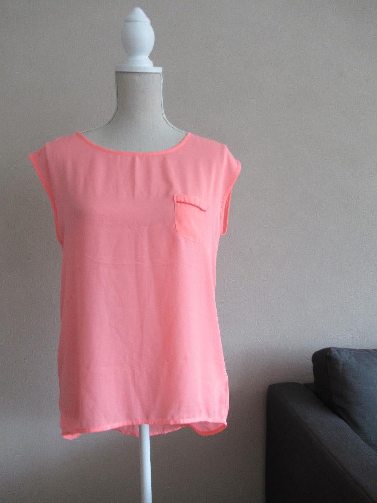 Roze top met kraaltjes maat 36, Ophalen of Verzenden, Zo goed als nieuw, Jean Pascale, Roze