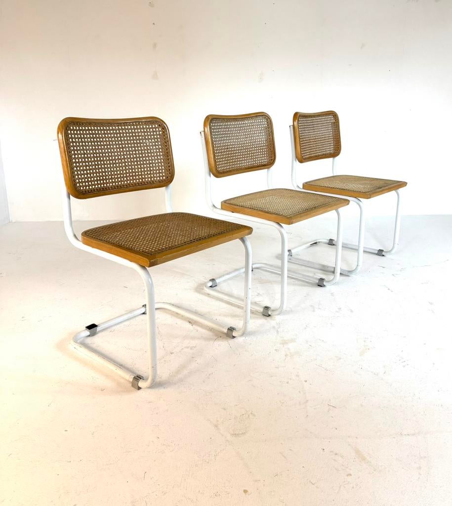 3x vintage Cesca S32, Marcel Breuer ‘70, Ophalen of Verzenden, Zo goed als nieuw, Drie, Bruin