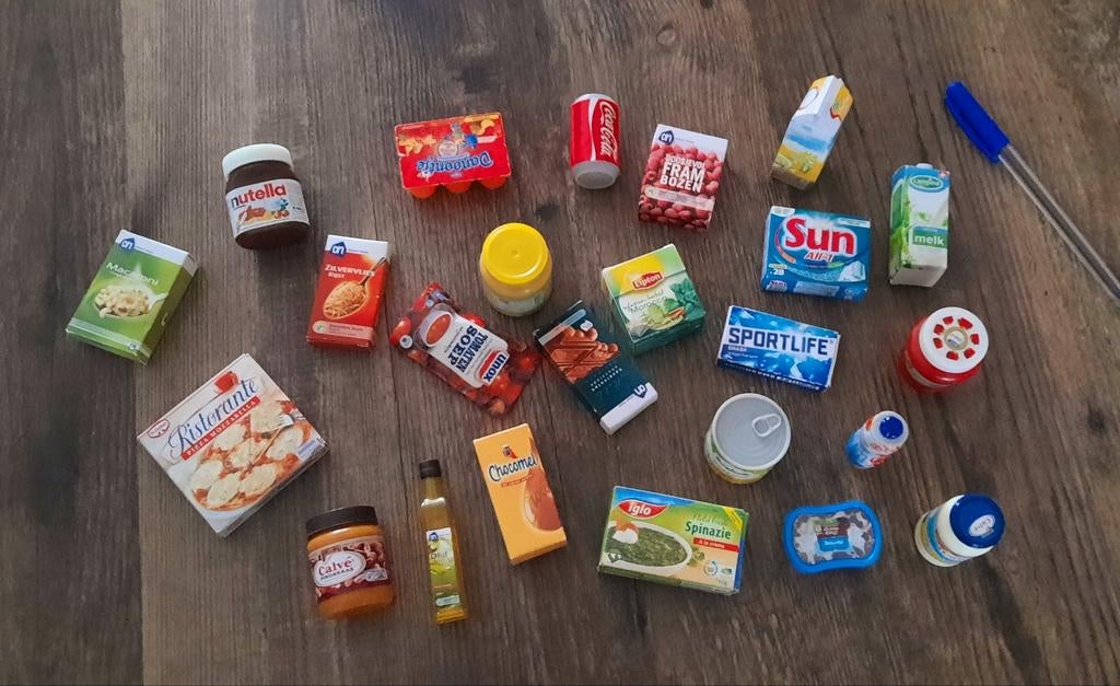 Miniatuur Speelgoed Boodschappen Set, Ophalen of Verzenden, Nieuw