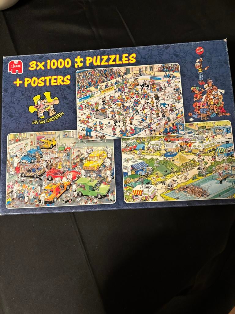 Jan van Haasteren 3x1000 Puzzels + Posters, Hobby en Vrije tijd, Denksport en Puzzels, Ophalen of Verzenden, 500 t/m 1500 stukjes
