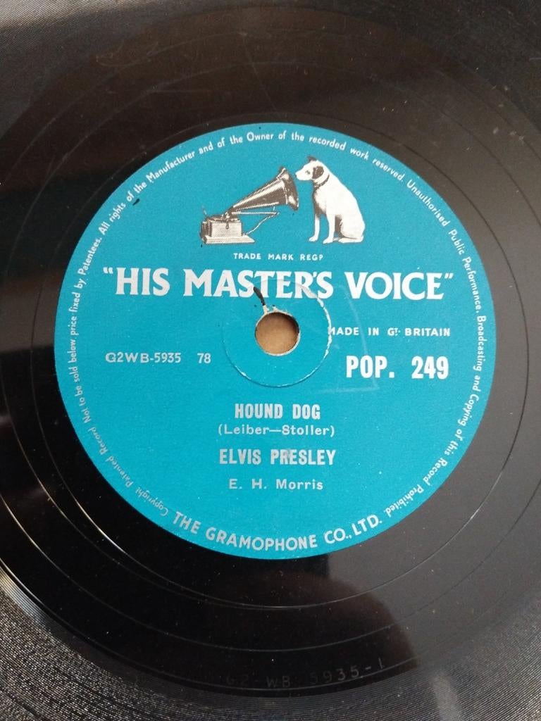 Elvis Presley - Hound dog 78RPM, Ophalen of Verzenden, Gebruikt, 10 inch