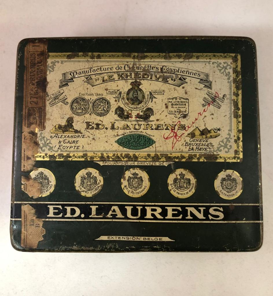 ED. LAURENS blik Styx Extension Belge sigarettenblik blik, Ophalen of Verzenden, Gebruikt, Tabaksdoos of Verpakking