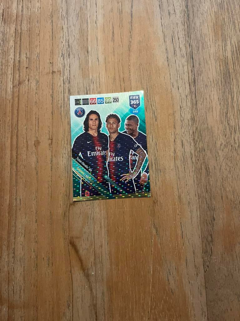 Panini adrenalyn Cavani, Neymar, Mbappé, Ophalen of Verzenden, Zo goed als nieuw, Plaatje