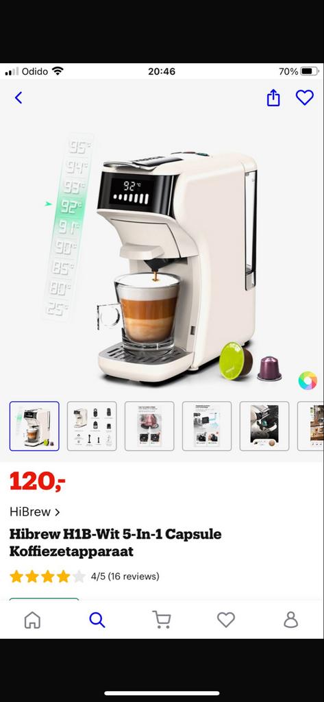 Hibrew H1B-Wit Koffiezetapparaat - Nieuw!, Ophalen of Verzenden, Nieuw