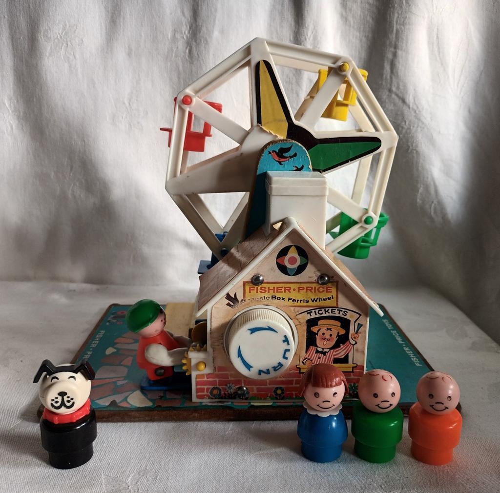 Vintage Fisher Price Ferris Wheel Reuzenrad jaren '60, Ophalen of Verzenden, Gebruikt, Speelset