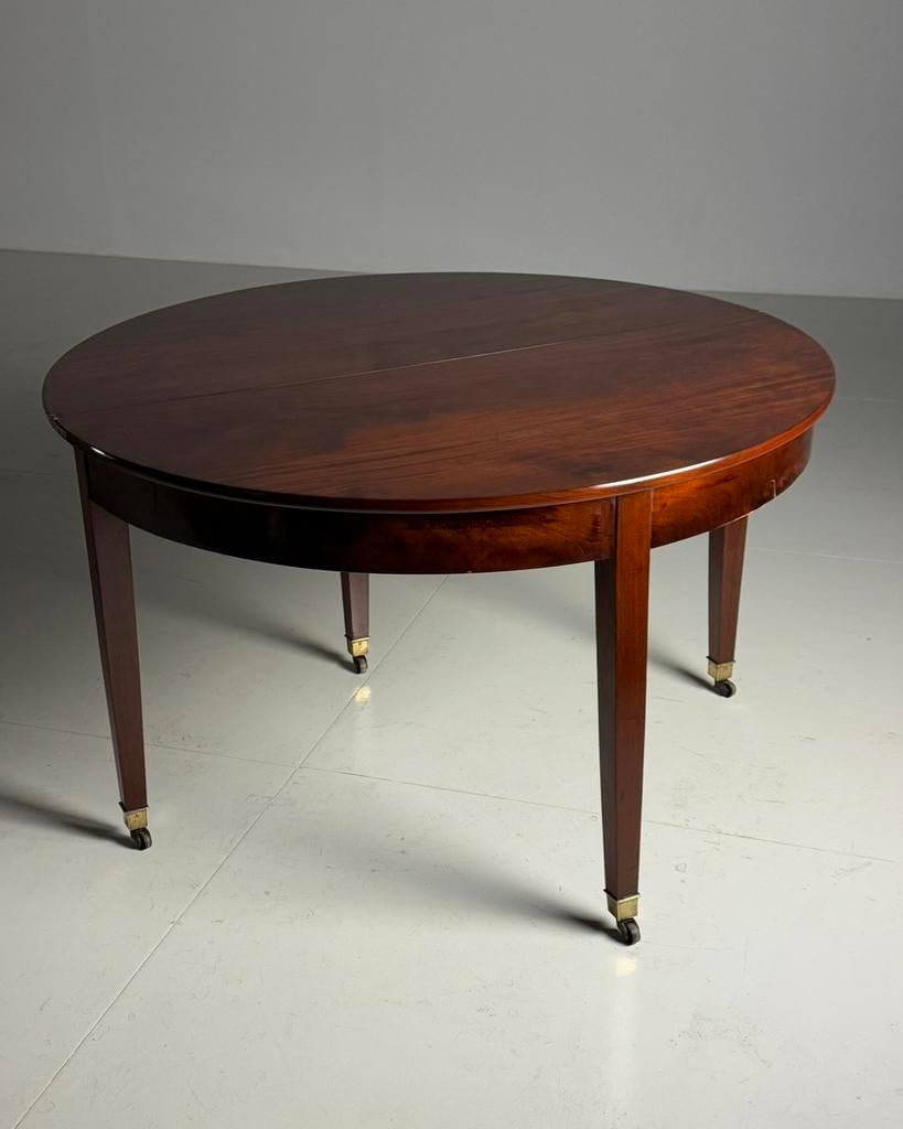 Empire halve maan tafel antiek mahonie, Antiek en Kunst, Ophalen