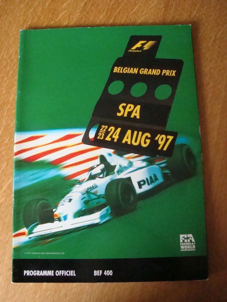 F 1 belgian grand prix spa 22-23-24 aug 1997, Ophalen of Verzenden, Nieuw, Auto's
