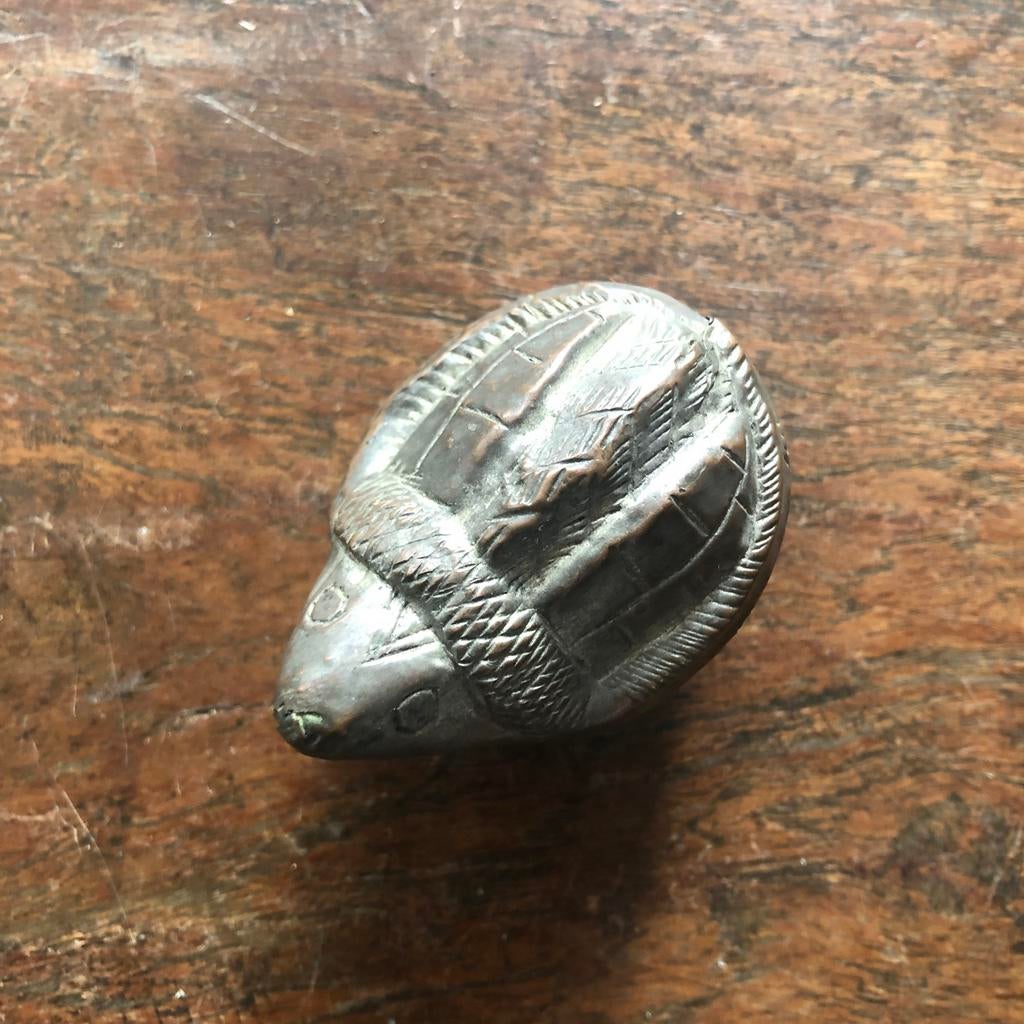 Vintage Antieke Schildpad Bedeldoosje, Overige merken, Overige materialen, Gebruikt, Ophalen of Verzenden