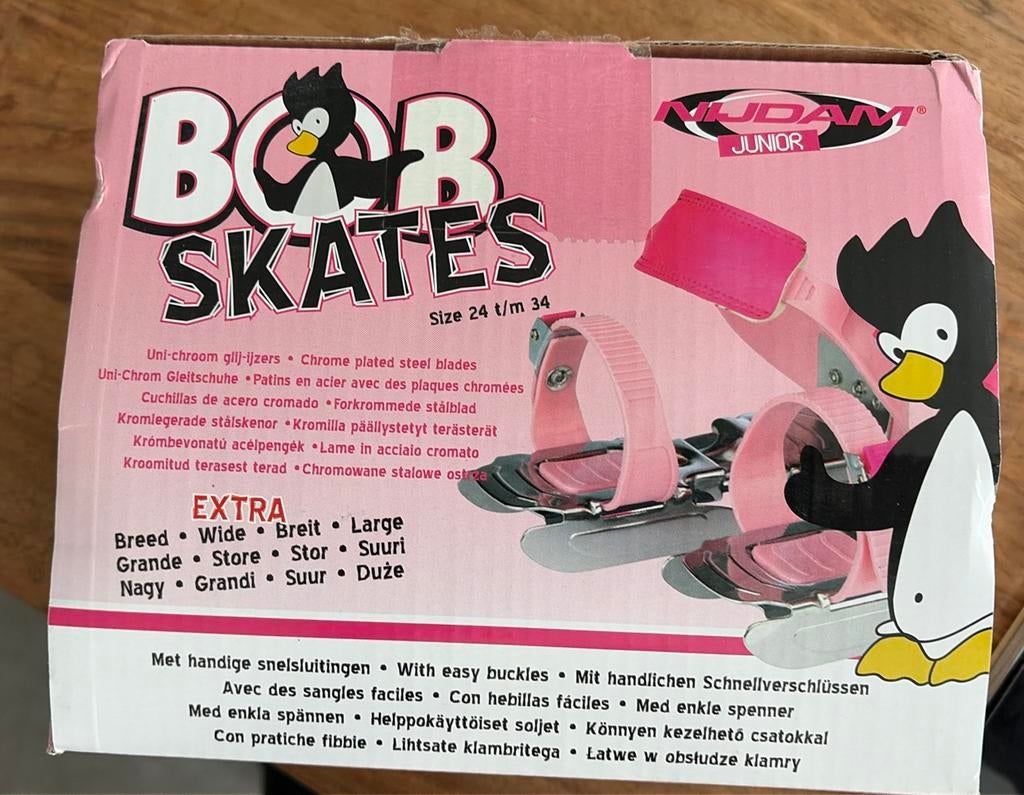 Nijdam junior bob skates (opbind schaatsen) maat 24 tm 34, Ophalen of Verzenden, Verstelbaar, Zo goed als nieuw