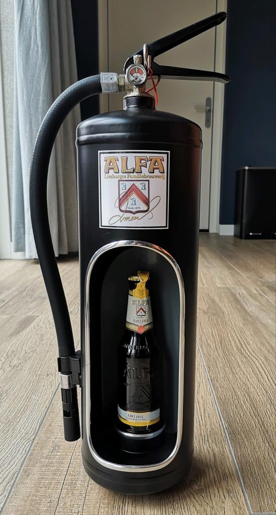 Mooie ALFA bier brandblusser met ledverlichting, Ophalen of Verzenden, Nieuw, Overige typen, Overige merken