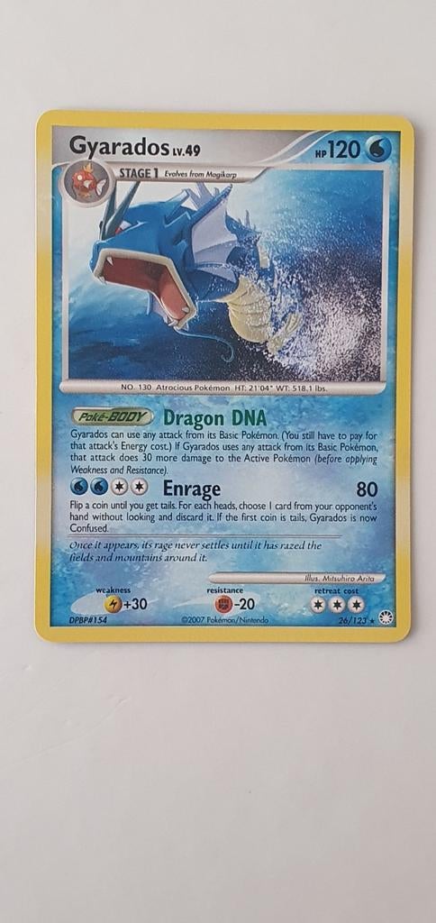 Gyarados 26/125 pokemon kaart, Ophalen of Verzenden, Gebruikt