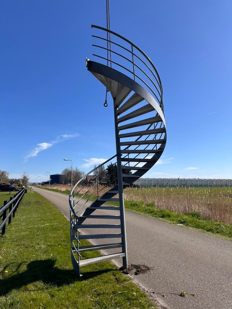 Gegalvaniseerde wenteltrap bordestrap steektrap trappen 7, Ophalen of Verzenden, Zo goed als nieuw, 2 tot 4 meter