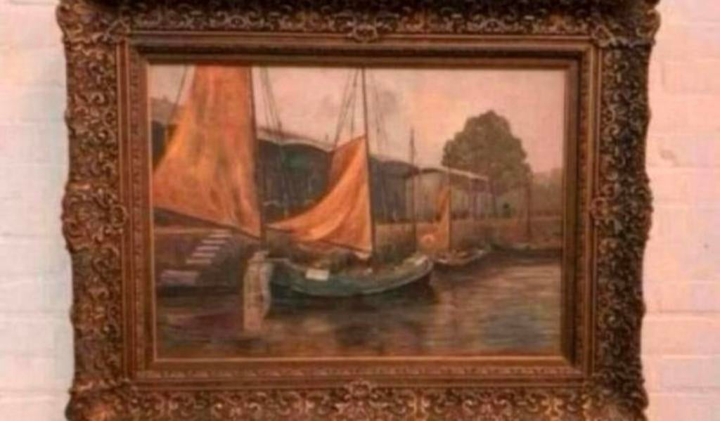 Schilderij Skûtsjesilen schilder J.C.Marree 1935 Olieverf, Ophalen of Verzenden