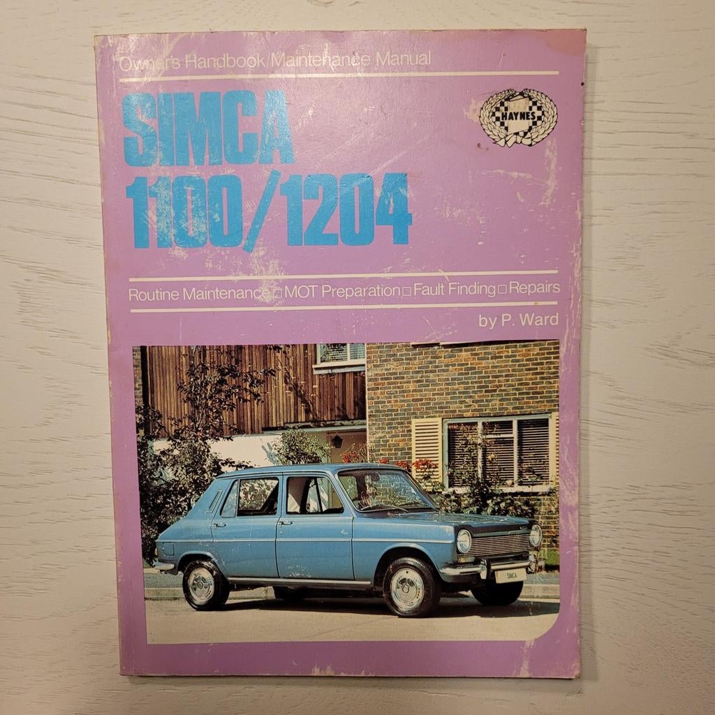 Owners handboek Simca 1100/1204, Ophalen of Verzenden