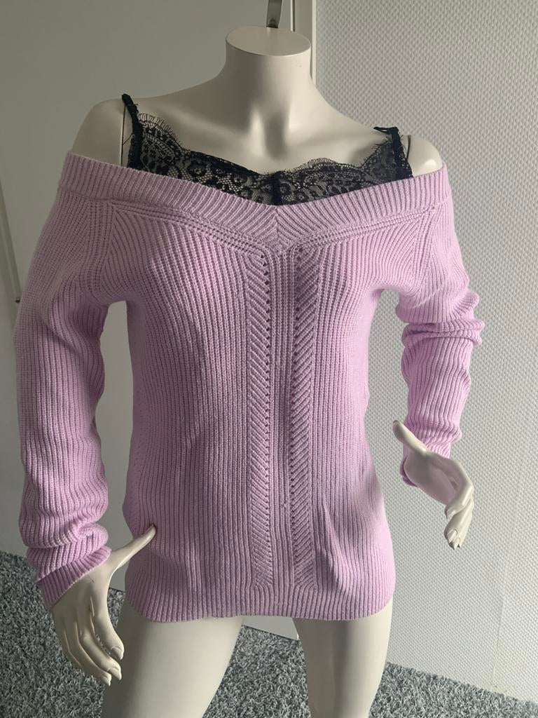 Luzabella trui met open schouders en kant one size, Maat 38/40 (M), ., Ophalen of Verzenden, Zo goed als nieuw