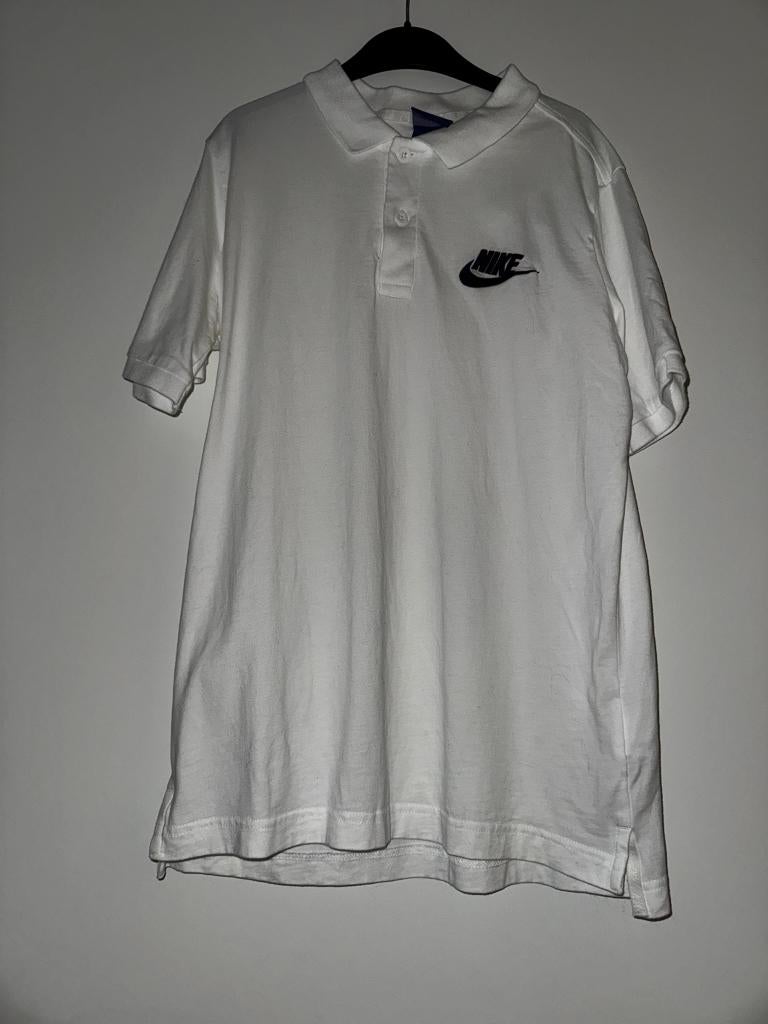 Nike poloshirt wit witte 158 164 170 xl shirt, Kinderen en Baby's, Kinderkleding | Maat 164, Verzenden, Zo goed als nieuw, Shirt of Longsleeve