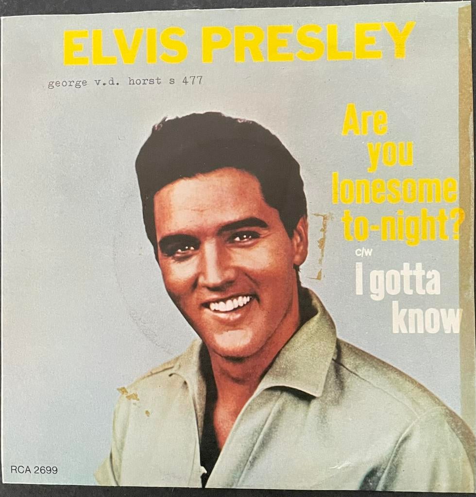 Elvis Are you lonesome to-night, Ophalen of Verzenden, 1960 tot 1980, Gebruikt, Overige formaten