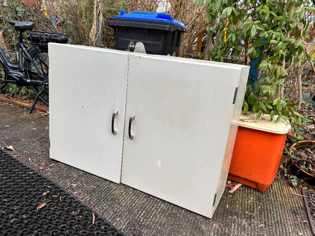 Vintage keukenkasten (2), Huis en Inrichting, Keuken | Keukenelementen, Ophalen, Gebruikt, Wit, 50 tot 100 cm