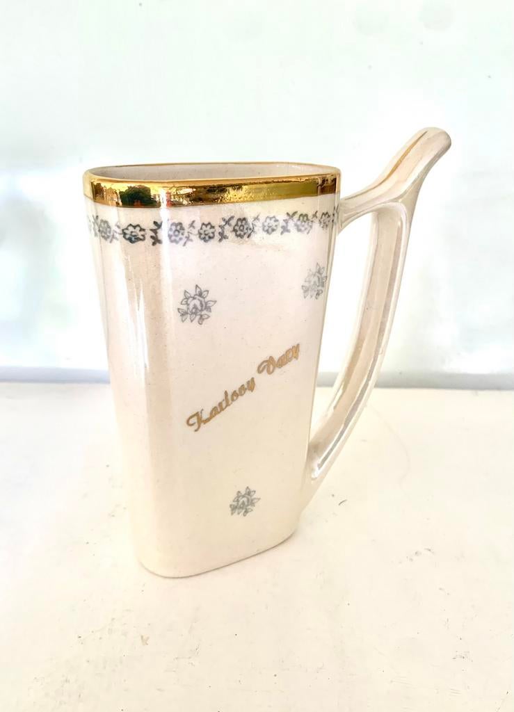 Antieke Karlovy Vary Drinkbeker Keramiek Aardewerk Tsjechië, Ophalen of Verzenden