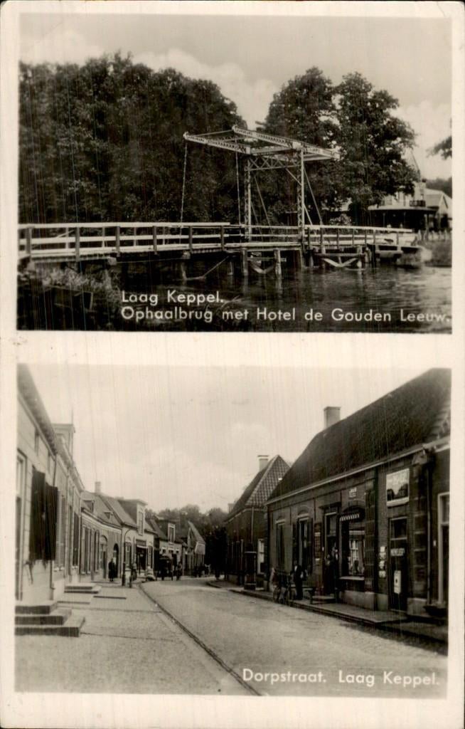 Laag Keppel - Ophaalbrug - Hotel de Gouden Leeuw, Ophalen of Verzenden, 1920 tot 1940, Gelopen, Gelderland