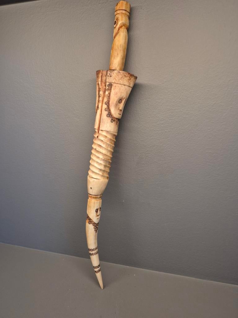 Museumstuk Batak Mes van Been, Ophalen of Verzenden