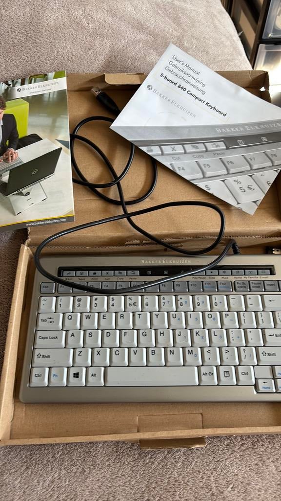 Toetsenbord Bakker Elkhuizen S-board 840 Compact Toetsenbord, Ergonomisch, Ophalen of Verzenden, Zo goed als nieuw, Qwerty