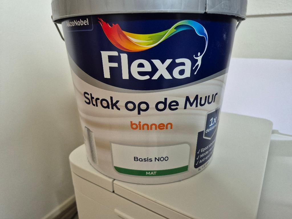 muurverf strak op de muur op kleur, Ophalen, 5 tot 10 liter, Nieuw, Verf