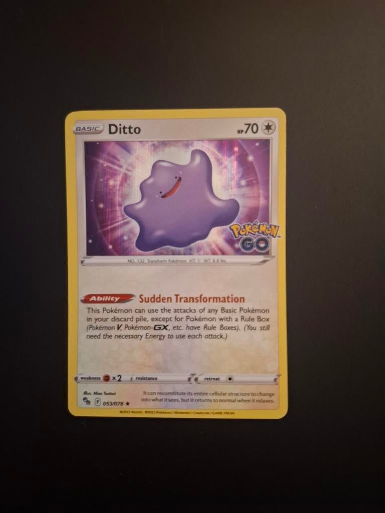 Ditto Holo #53 Pokémon Go TCG Kaart, Hobby en Vrije tijd, Verzamelkaartspellen | Pokémon, Ophalen of Verzenden, Zo goed als nieuw