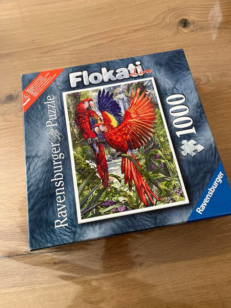 Ravensburger Flokati Papegaaien Puzzel 1000 stukjes, Ophalen, 500 t/m 1500 stukjes, Zo goed als nieuw, Legpuzzel