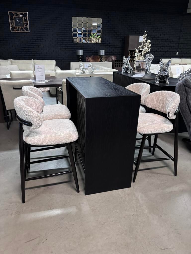 Richmond Interiors Counterstoel Cherry Lovely Cream, Ophalen, Met voetsteun, 60 tot 90 cm, Nieuw