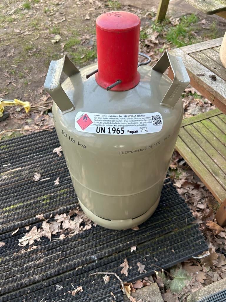 Gasfles 11kg (Duitsland) - Voordelig vullen!, Caravans en Kamperen, Ophalen, Gebruikt