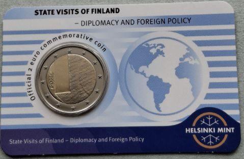 Finland 2 euro 2025 BU - Staatsbezoeken Finland - coincard E, Postzegels en Munten, Munten | Europa | Euromunten, Verzenden, Finland