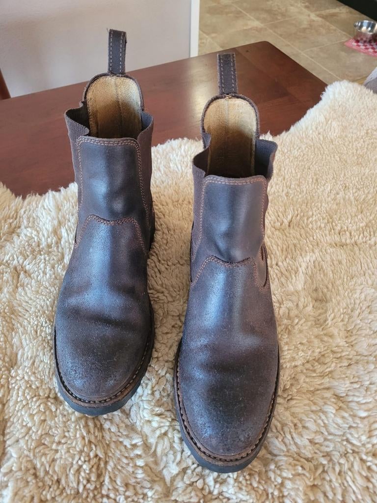 Bruin leren laarzen, Ophalen, Bruin, Boots