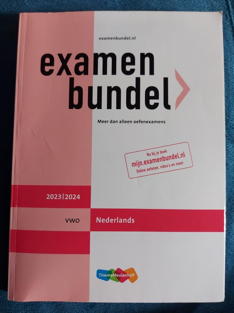 Examenbundel VWO Nederlands 2023-2024, Boeken, Studieboeken en Cursussen, Zo goed als nieuw, Overige niveaus, Alpha, Ophalen of Verzenden