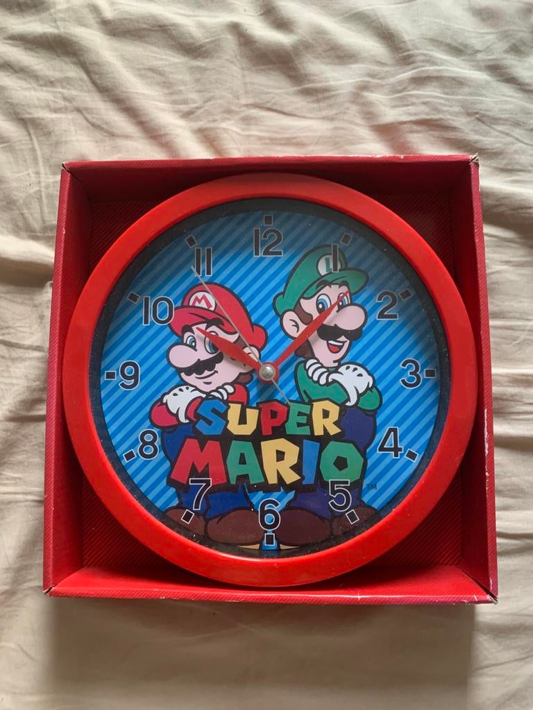 Super Mario klok, Ophalen of Verzenden, Zo goed als nieuw, Jongen of Meisje