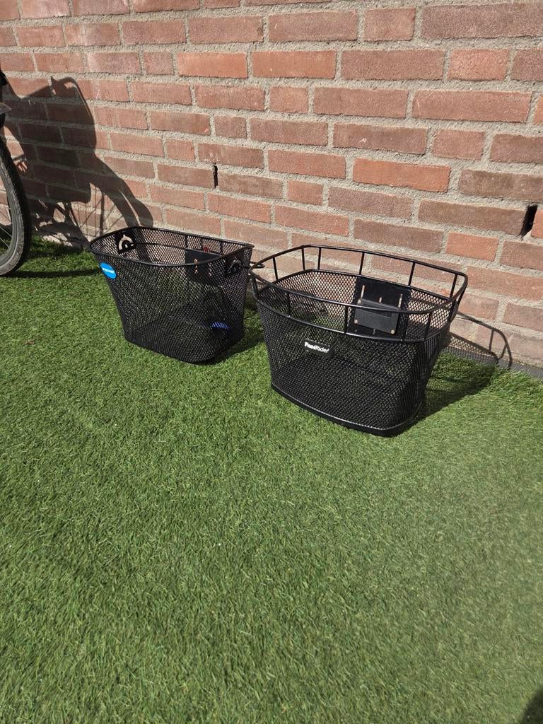 2x Fietsmand voor op fiets - Zwart, Ophalen