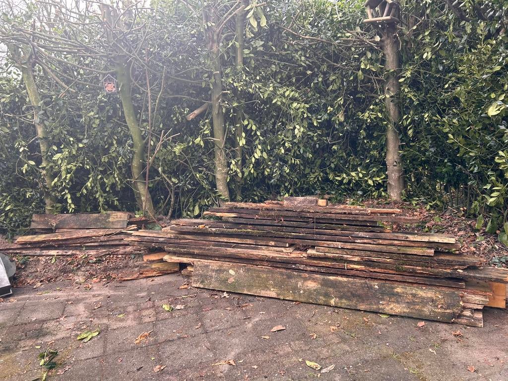 Steigerhout/sloophout, Doe-het-zelf en Verbouw, Hout en Planken, Ophalen, Gebruikt, 25 tot 50 mm, 200 tot 250 cm