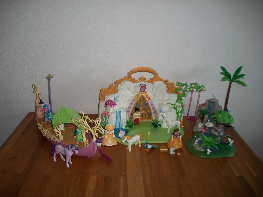 5445 elfenboot, 5208 meeneemkoffer éénhoorns + waterval, Kinderen en Baby's, Speelgoed | Playmobil, Nieuw, Complete set, Ophalen of Verzenden