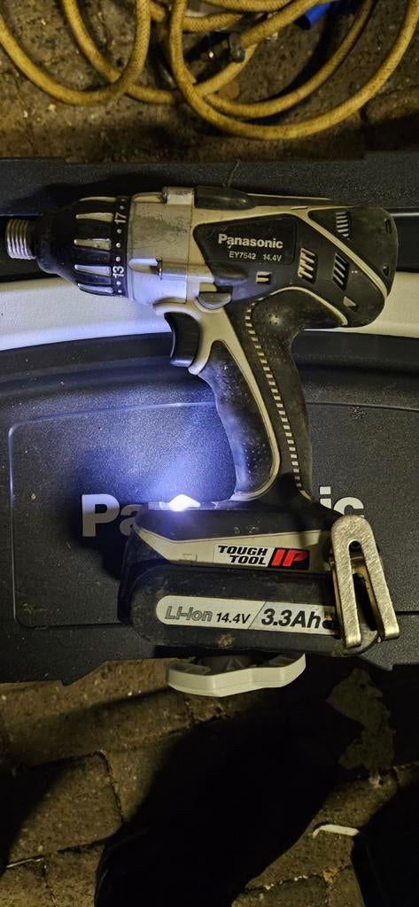 Panasonic Accu Boormachine EY7542 - 14.4V Li-ion, Gebruikt, Ophalen of Verzenden, Boor- en Schroefmachine, Minder dan 400 watt