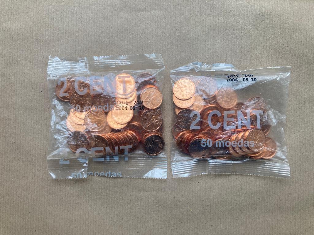2 Zakjes a 2 Eurocent. Portugal. 2004., Ophalen, Portugal, 2 cent, Setje
