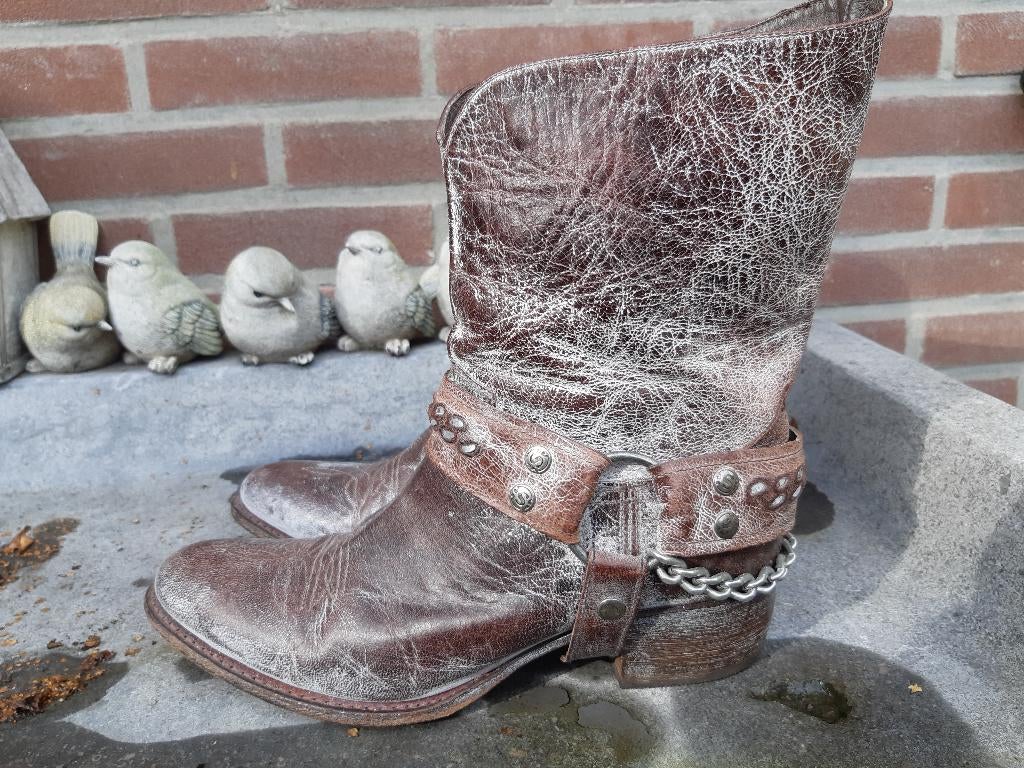 Stoere Sendra laarsjes met ketting / maat 39, Ophalen, Sendra, Bruin, Lage of Enkellaarzen