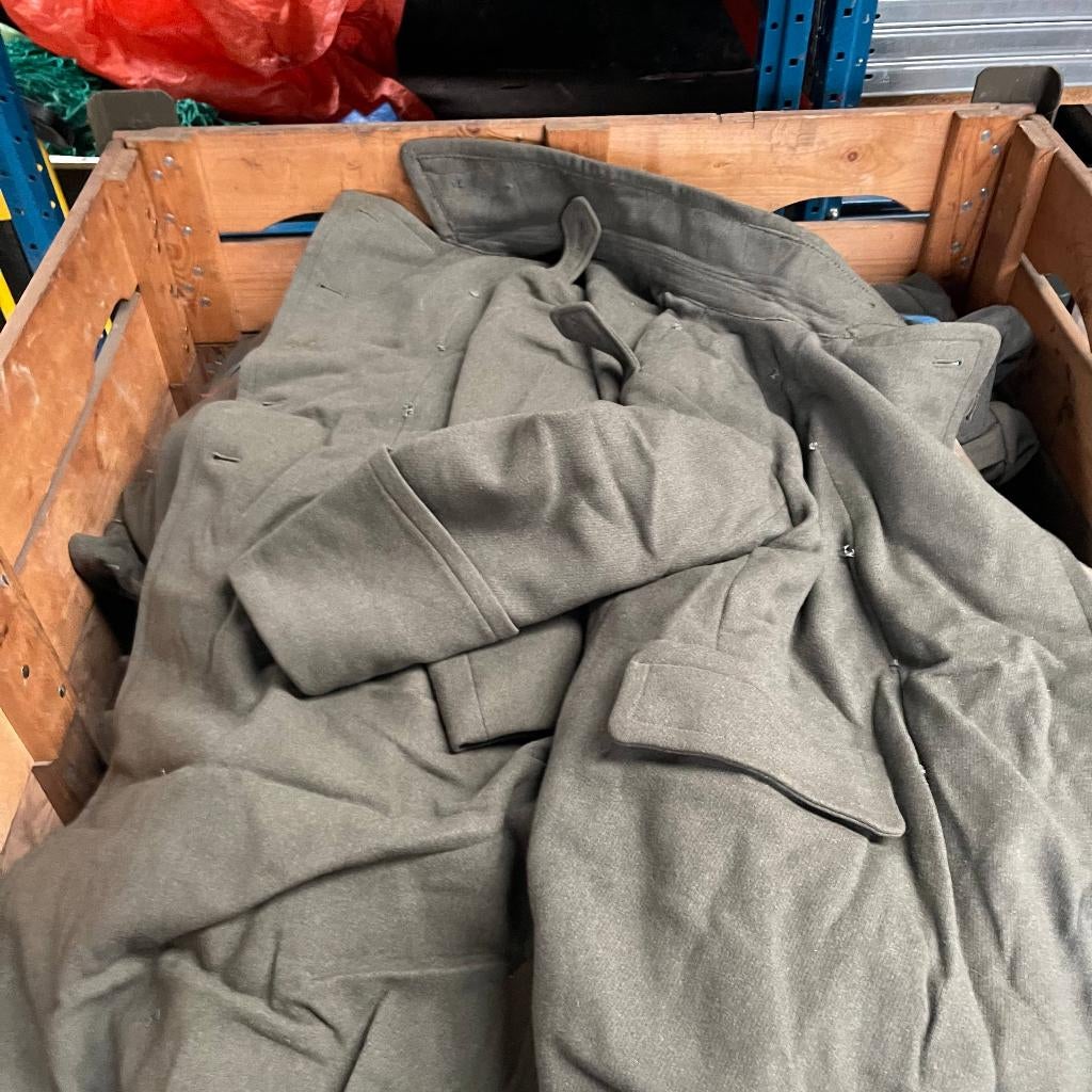 PARTIJ Vintage Wollen Legerjassen Defensie Grijs 1959, Verzenden, Kleding of Schoenen, Jassen, Landmacht