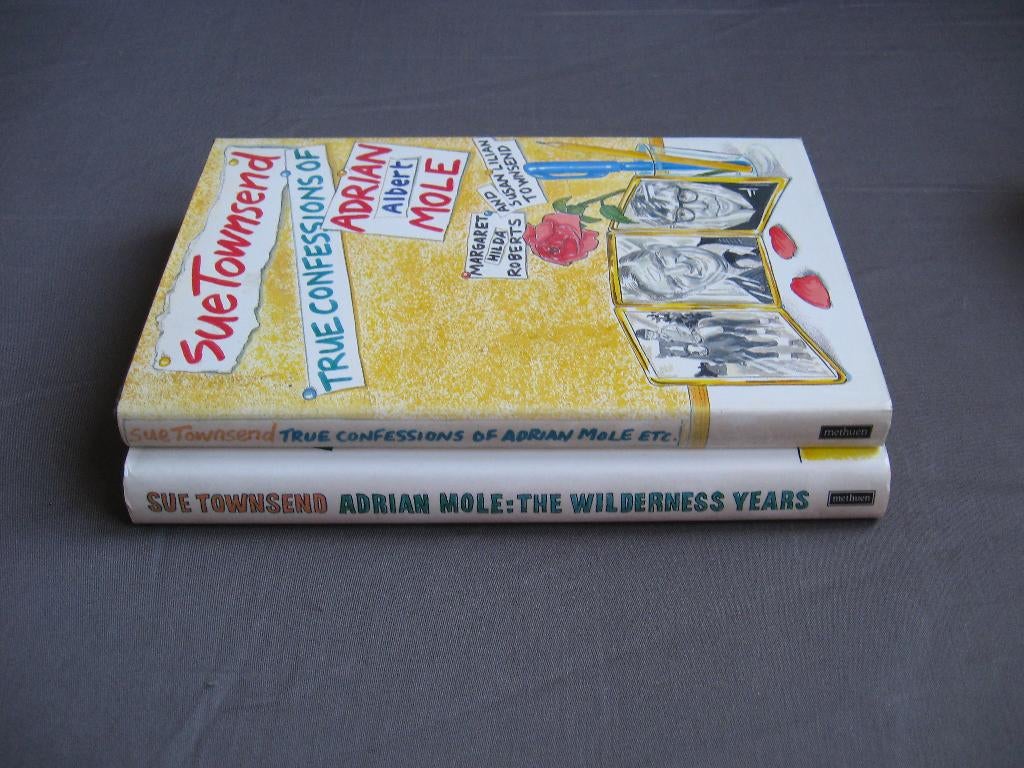 Sue Townsend: Adrian Mole (2 titels gebonden met stofomslag), Ophalen of Verzenden, Zo goed als nieuw, Sue Townsend