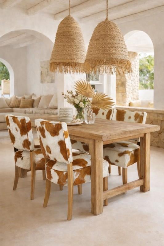 Bistro stoelen in echt koeienhuid, Ophalen of Verzenden