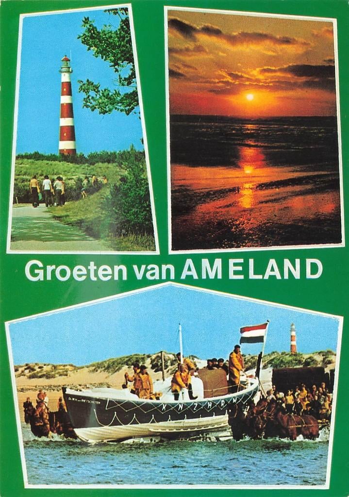 Groeten van Ameland, Ophalen of Verzenden, 1980 tot heden, Gelopen, Waddeneilanden
