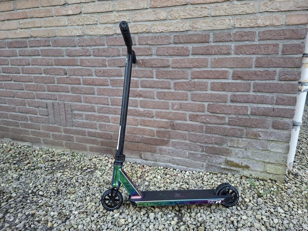 Root Industries Type R stuntstep olievlek regenboog rainbow, Fietsen en Brommers, Steps, Ophalen, Gebruikt, Gewone step, Root Industries