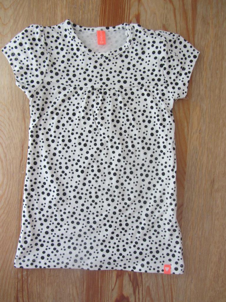 Wit/zwart gestipt zomerjurkje maat 68, Kinderen en Baby's, Babykleding | Maat 68, Meisje, Jurkje of Rokje, Ophalen of Verzenden