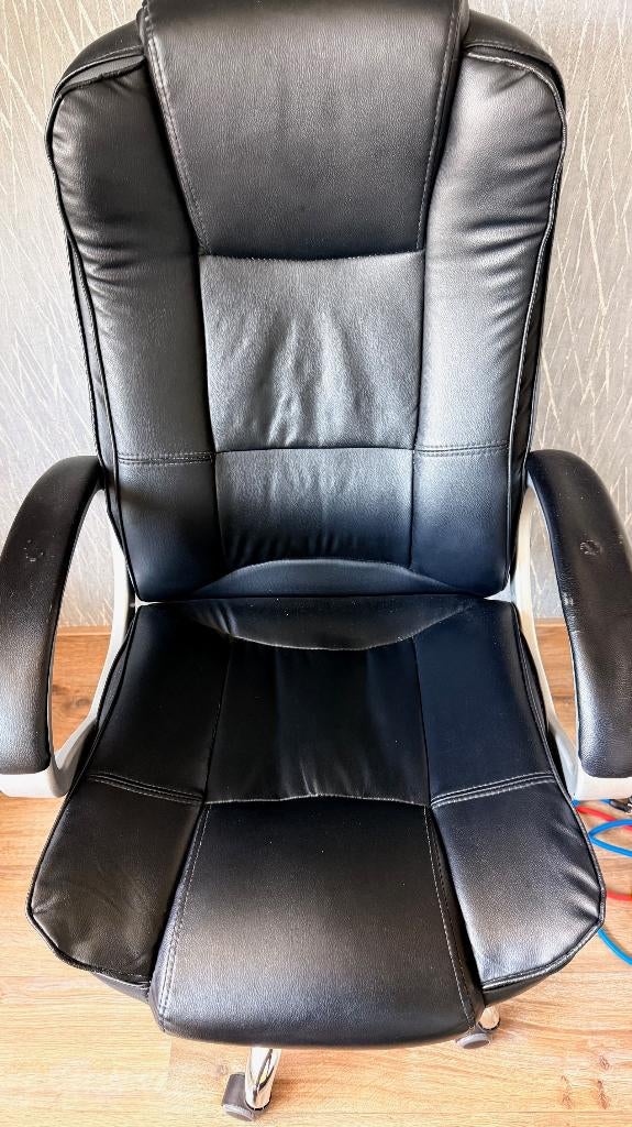 Bureaustoel zwart metallic poten, Ophalen, Ergonomisch, Zo goed als nieuw, Zwart